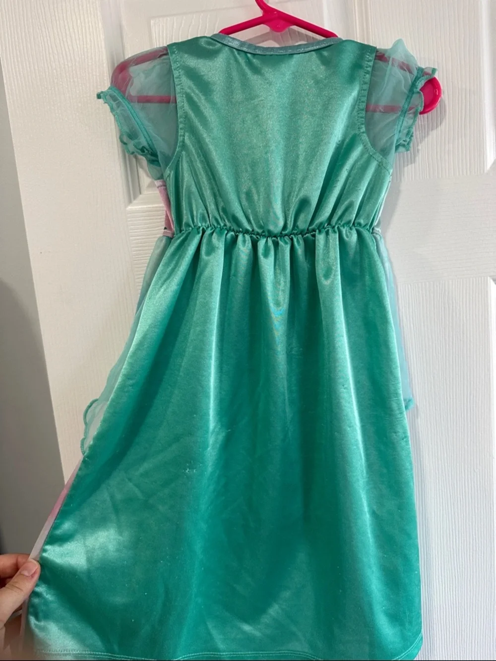 Disney Frozen Girls Blue Pink Green Princess Nightgowns (3 Pack) - Picture 12 of 12